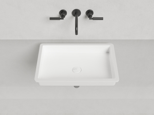 Раковина из искусственного камня S-Stone Salini MAREA 1802214M 60х40 встраиваемая цвет белый без отверстий под смеситель - фото 5